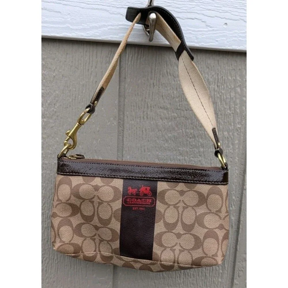 Coach “Heritage Stripe” Demi Bag Purse - Read Description Needs TLC